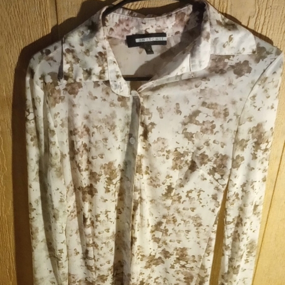 Anatomie women's mesh floral long sleeve top - Picture 3 of 4